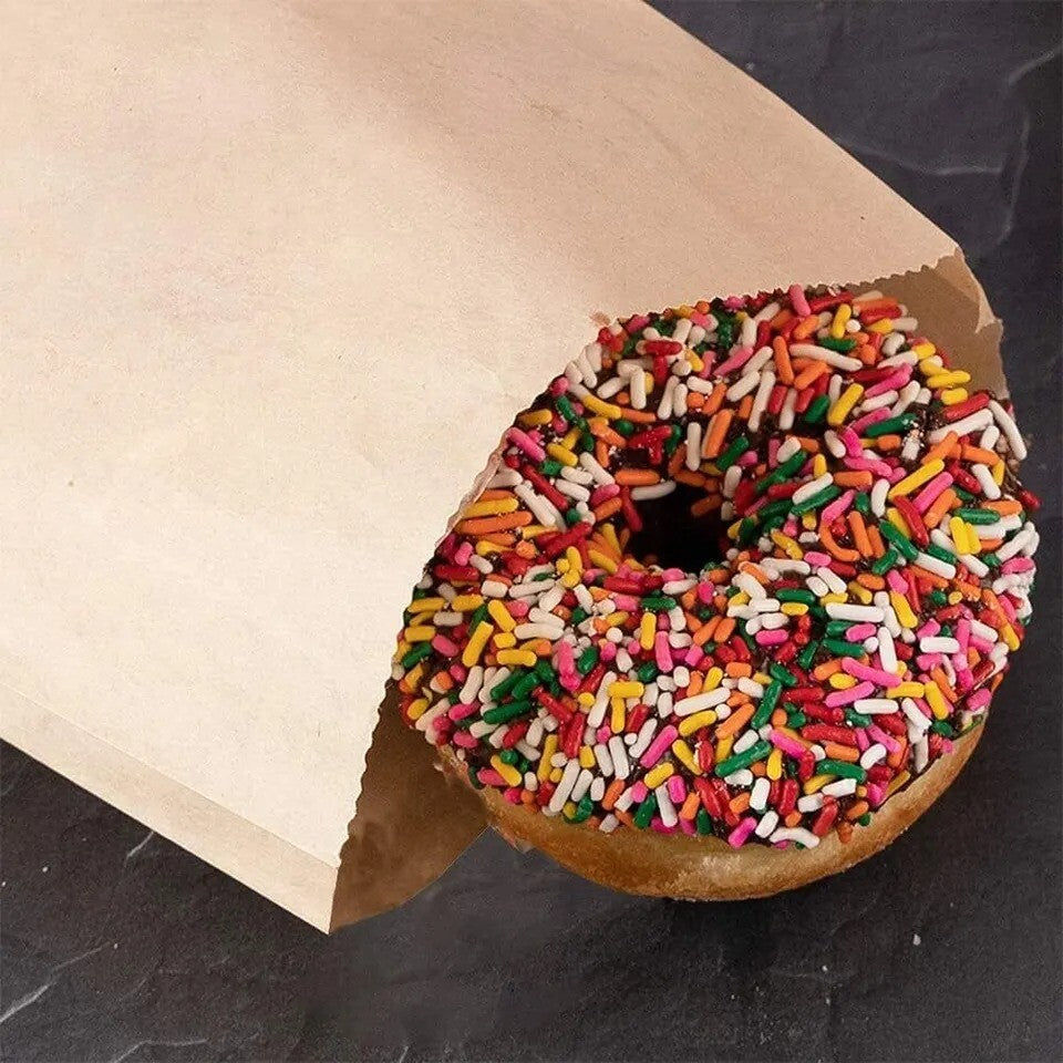 Thumbnail: Strung Paper Bags 6" 7" 8.5" 10" 12" Sulphite Food Sandwich Takeaway Carrier Bag