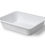 Thumbnail: Reusable Plastic Food Serving Tray 7" x 9" White Tray for Baking Freezing Serve