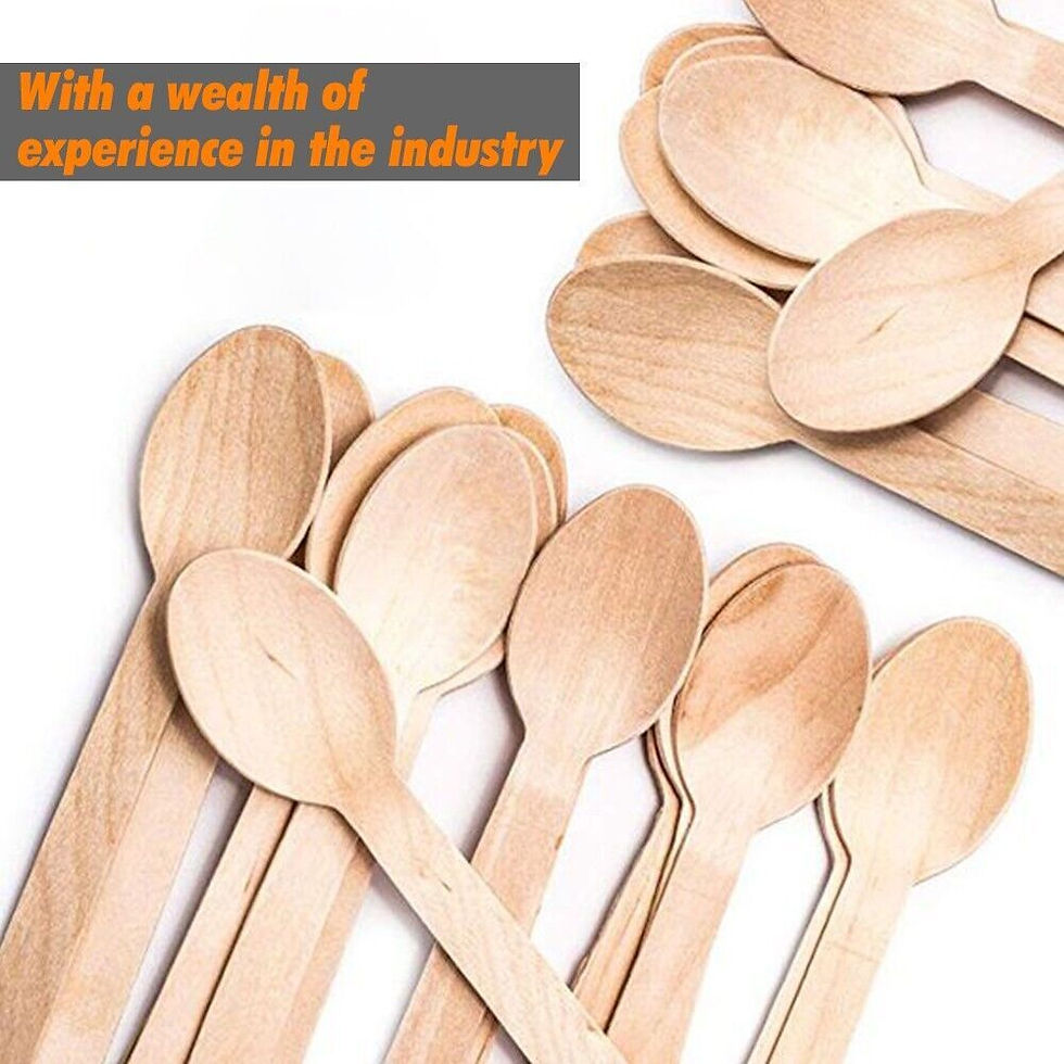 Thumbnail: Tithe Wooden Cutlery Set of 5 1 Knife 1 Fork 1 White Napkin 1 Salt 1 Pepper Pack