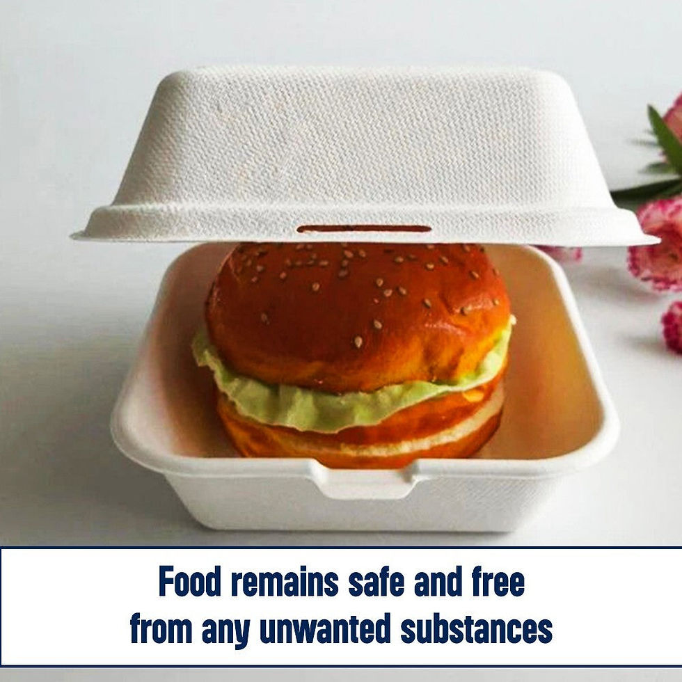 Thumbnail: 500 x Burger Boxes 6" (450ml) Biodegradable Bagasse Takeaway Container