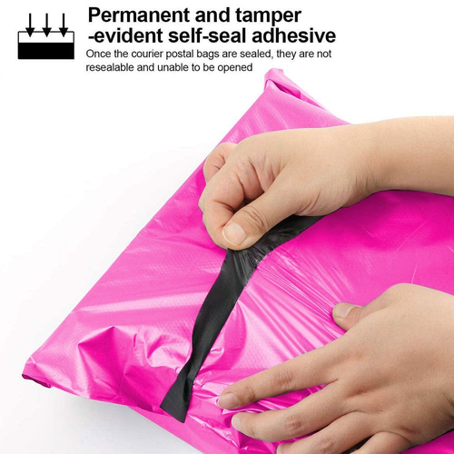 50 Mixed Size Pink Mailing Bags, Hot Pink, 5 Sizes Self Seal Strong Bags | UK - View #2