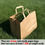 Thumbnail: 250 x Paper Carrier Bags with Flat Handle 8.5"x10"x4.3" Brown Kraft Shopping Bag