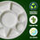 Thumbnail: Bagasse Compartment Plate 12" (30cm) Sugarcane White 9 Section Dishes