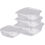 Thumbnail: Hinged lid Salad Container S-M-L Clear Plastic Food Takeaway Storage Container