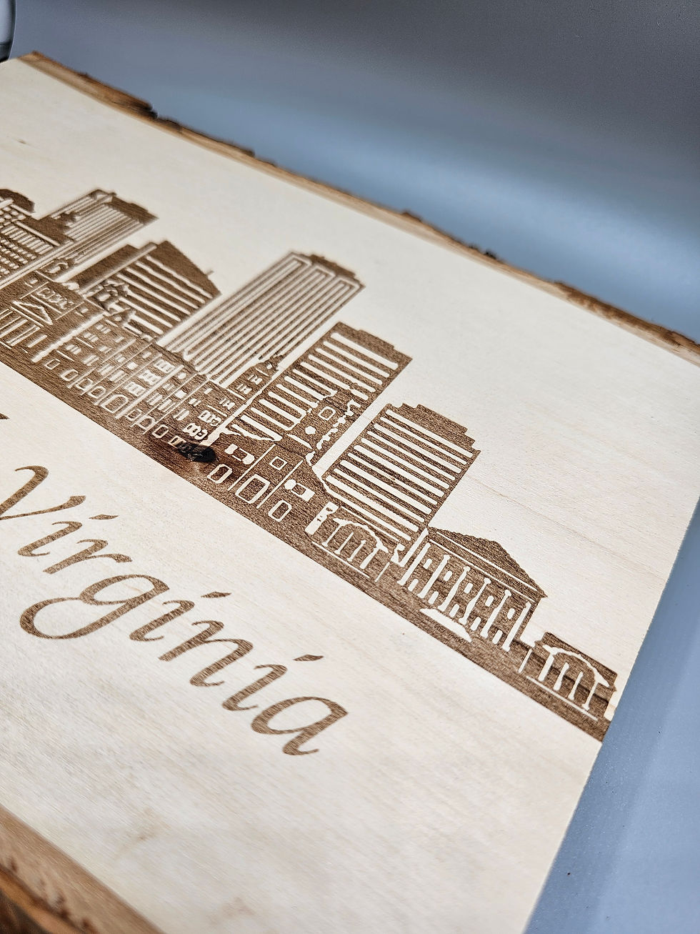 Thumbnail: Richmond skyline wooden plate