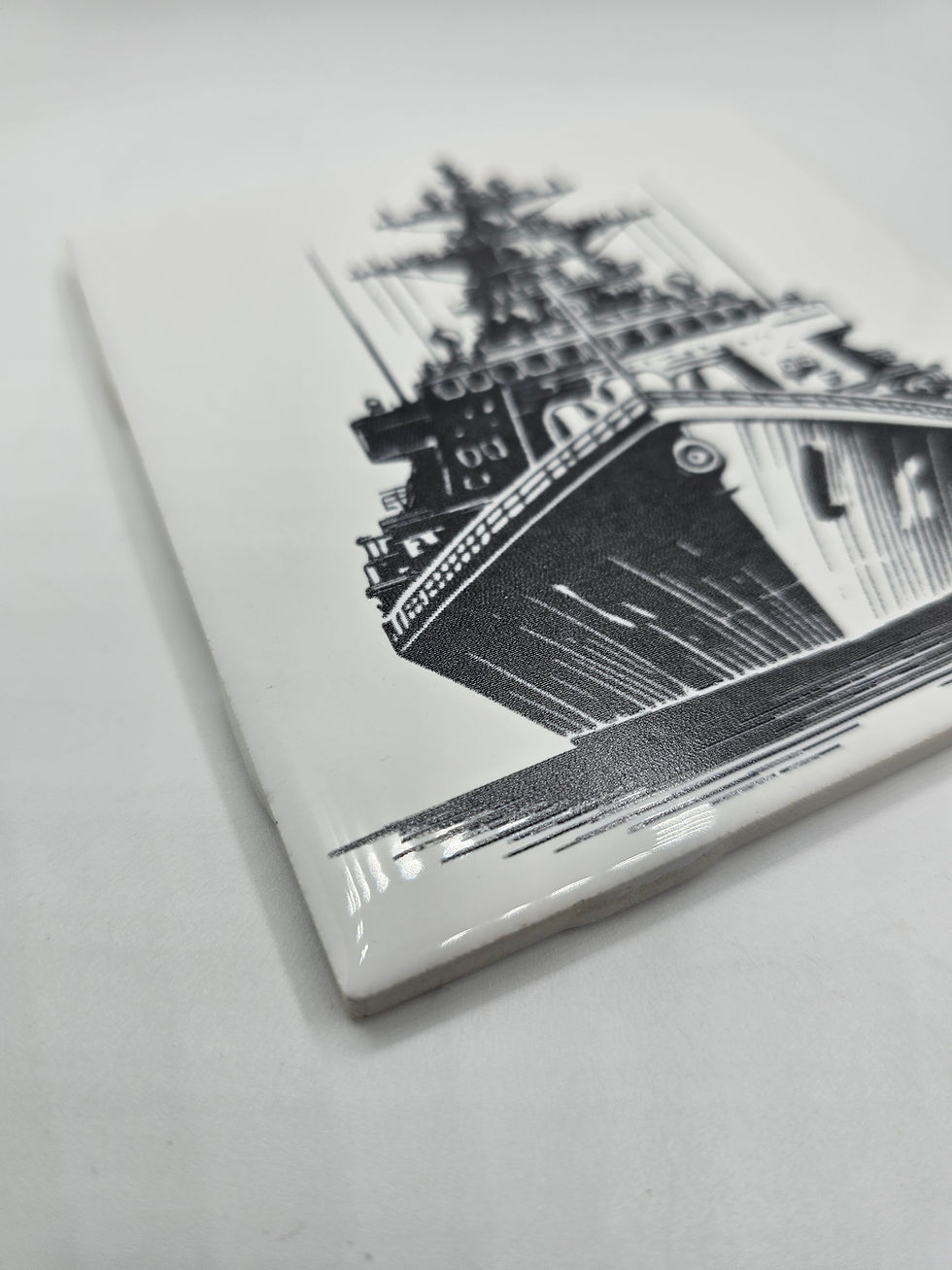 Thumbnail: Navy Ship Art Tile Coaster