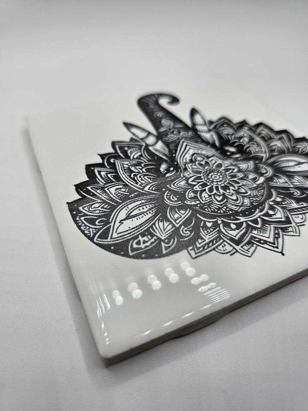 Thumbnail: Mandela Elephant Art Tile Coaster