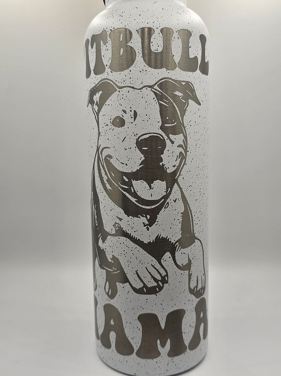 Thumbnail: Pitbull Mama Laser Engraved water bottle