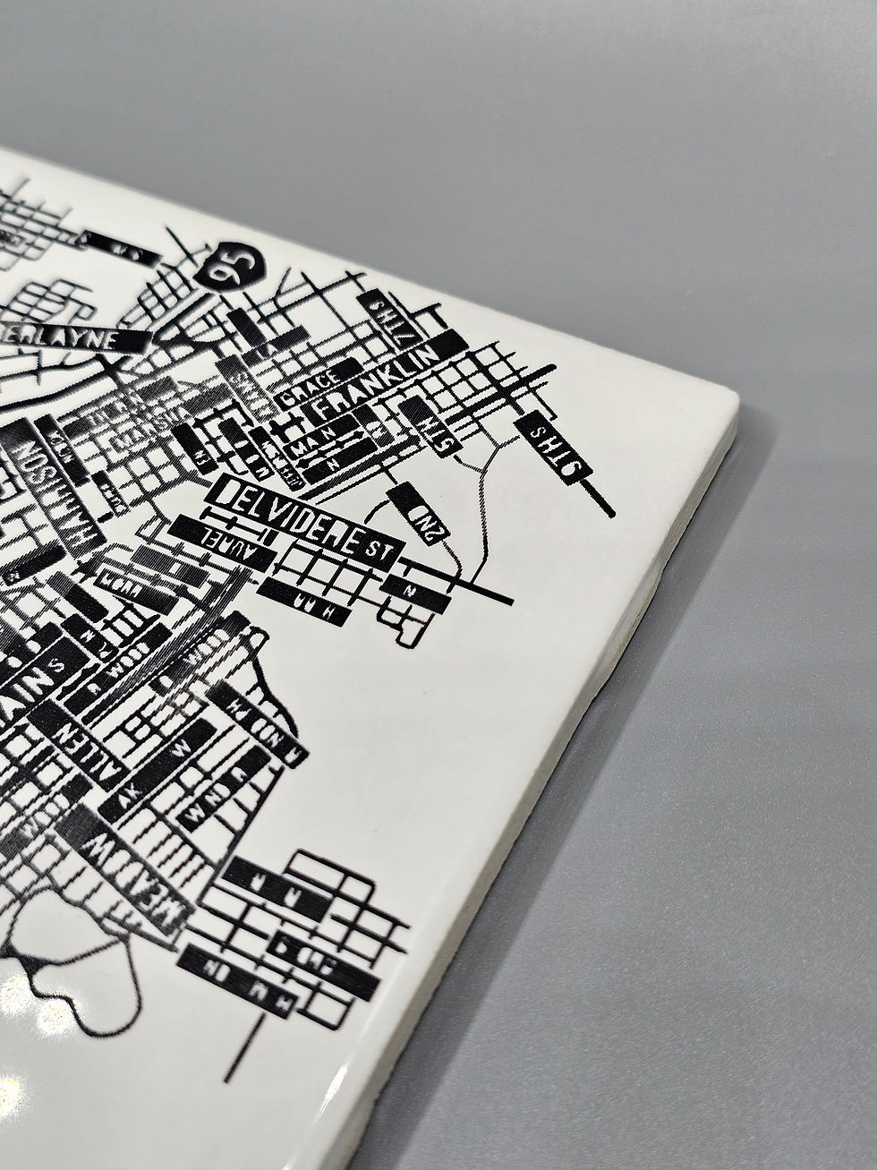 Thumbnail: Richmond City map Art Tile Coaster