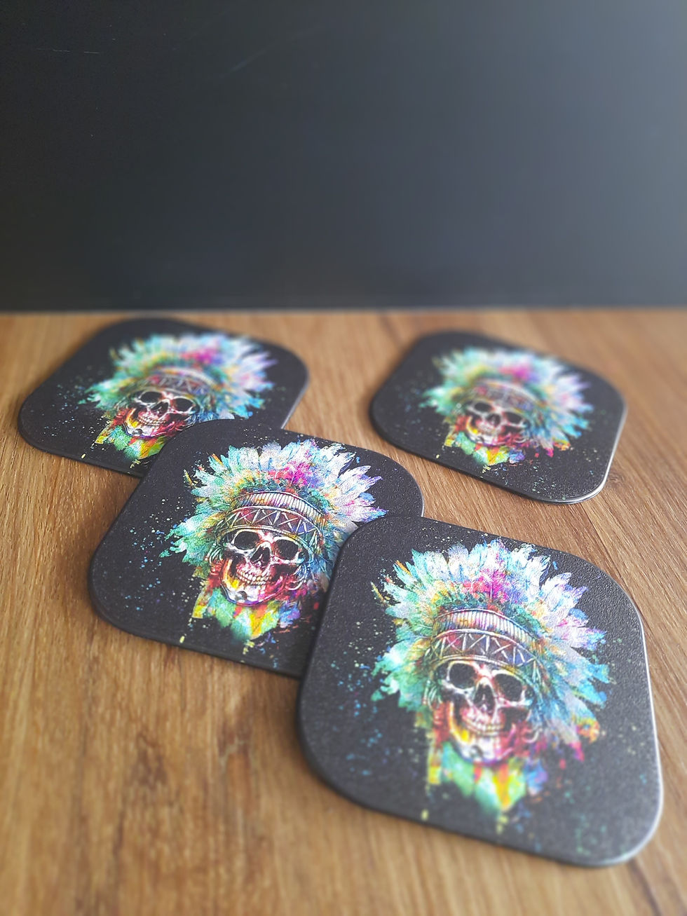 Miniaturbild: Glas Untersetzer Kukamama schwarz 4er Set