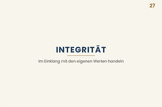 Wertekarte Integrität