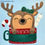 Thumbnail: Christmas Reindeer in Mug Canvas Kit