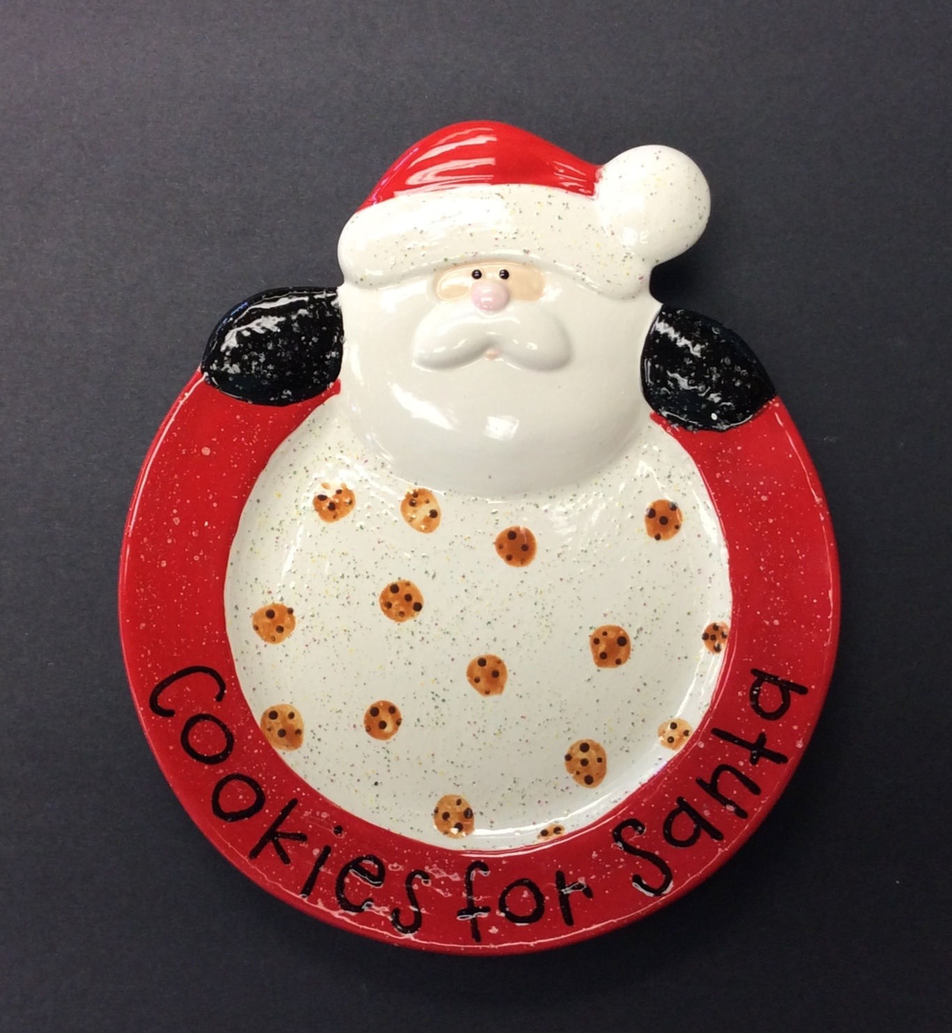 Youth Ceramic Cookies for Santa Plate