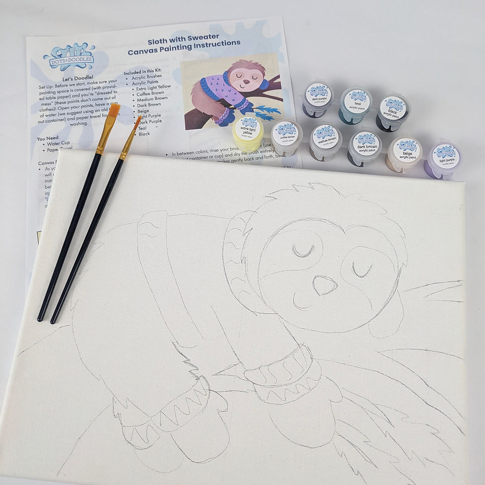Thumbnail: Sloth in Sweater Canvas Kit