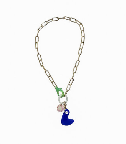 Cubist heart necklace