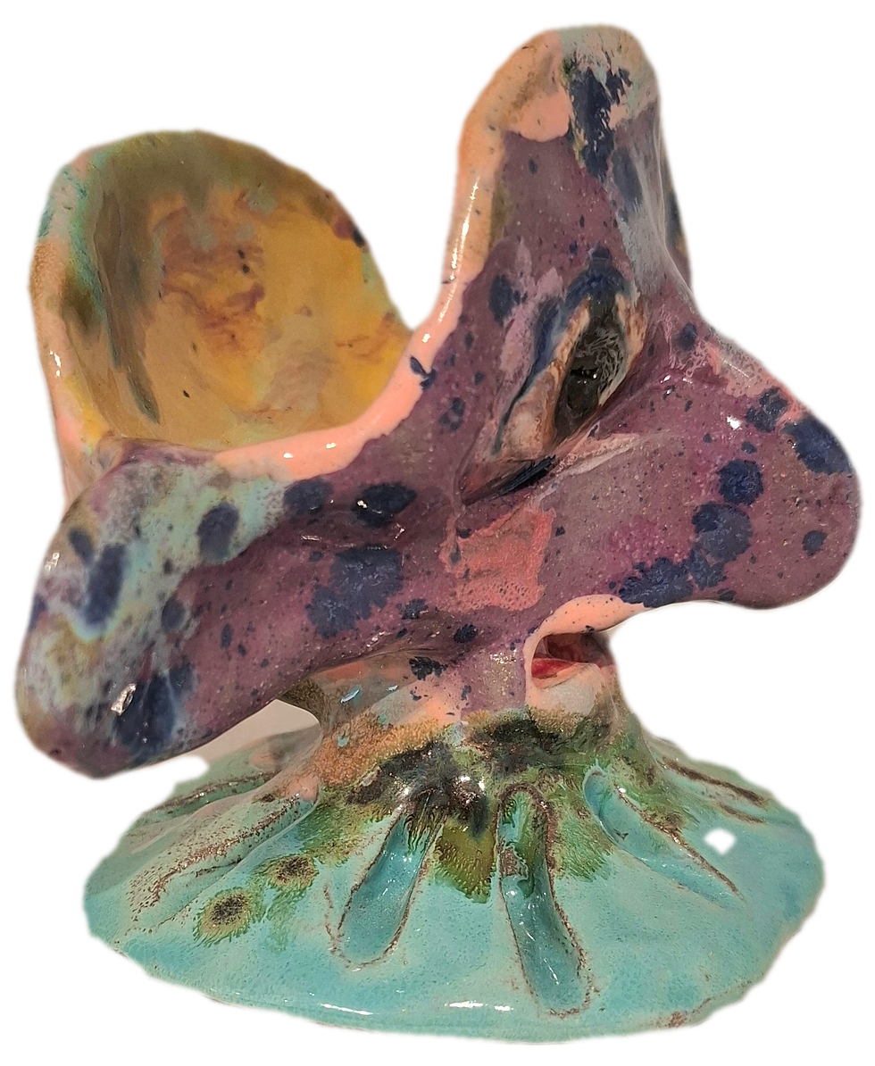 Miniaturebillede: Kratluskerfigur i keramik