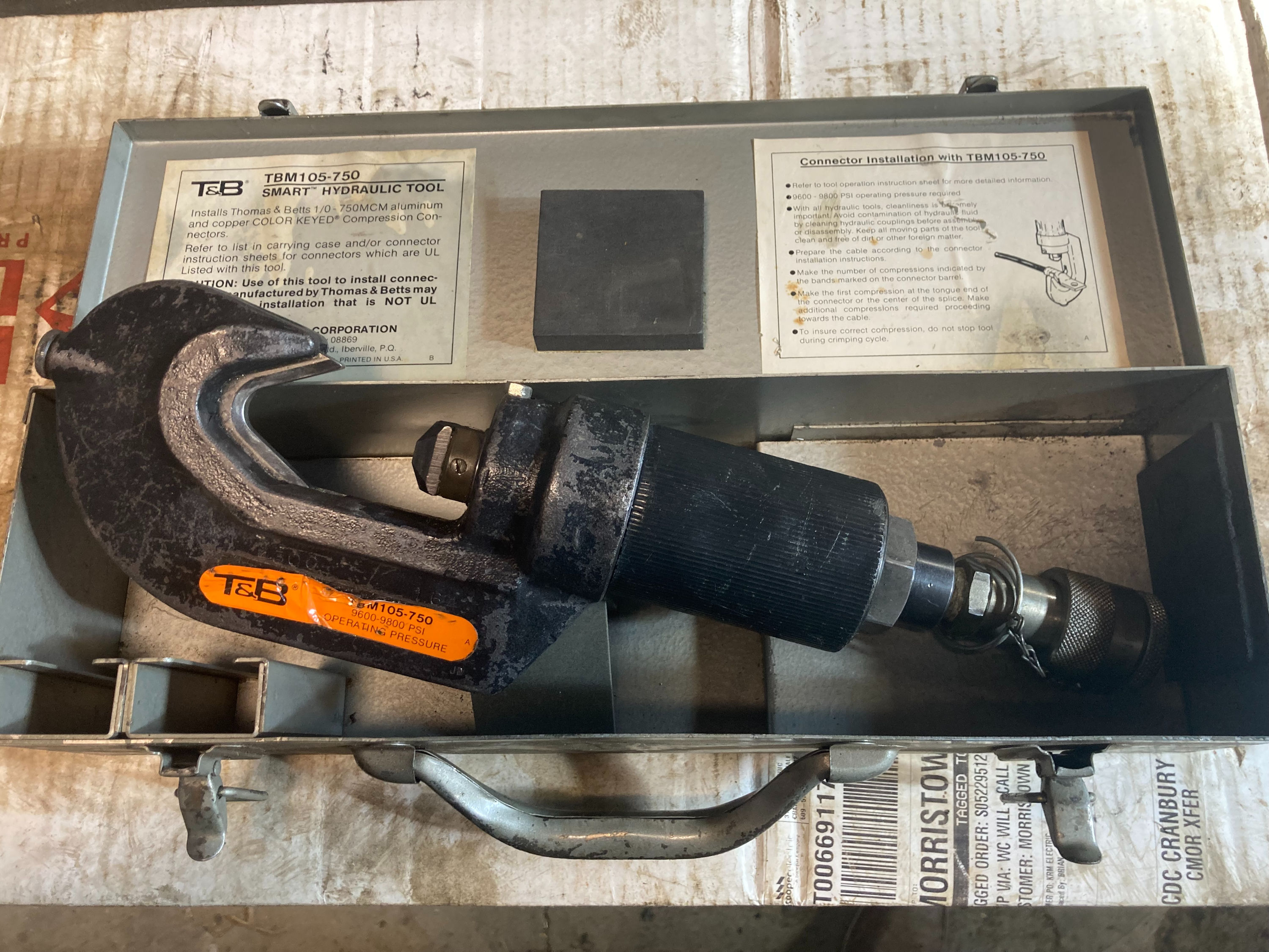 T&B 105-750 Hydraulic Die-Less Crimp Tool