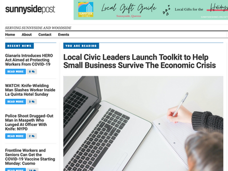 Sunnyside post: Local civic leaders launch tool kit to help small businesses survive 