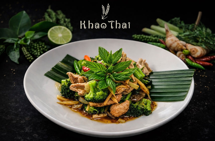 Pad Grapow with Thai basil, Khao Thai Restaurant Ottawa.jpeg