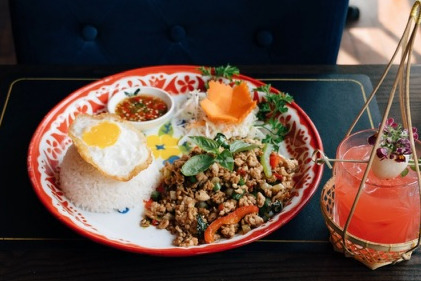 Arranged Food and Objects