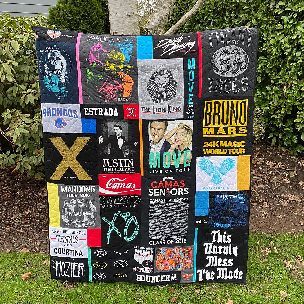 Concert t-shirt quilt