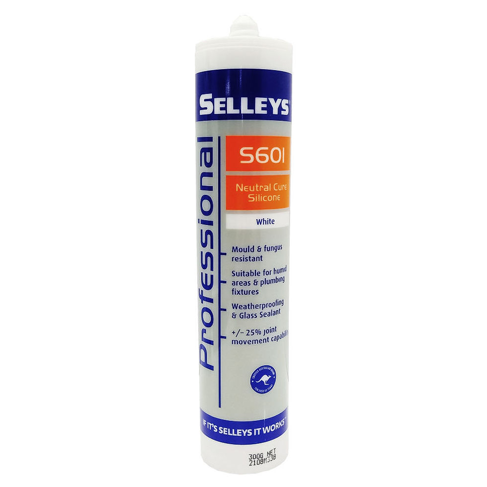 SELLEYS S601 White Neutral Cure Silicone 300G Li Fong Hardware selleys-s601-white-neutral-cure-silicone-300g-li-fong-hardware
