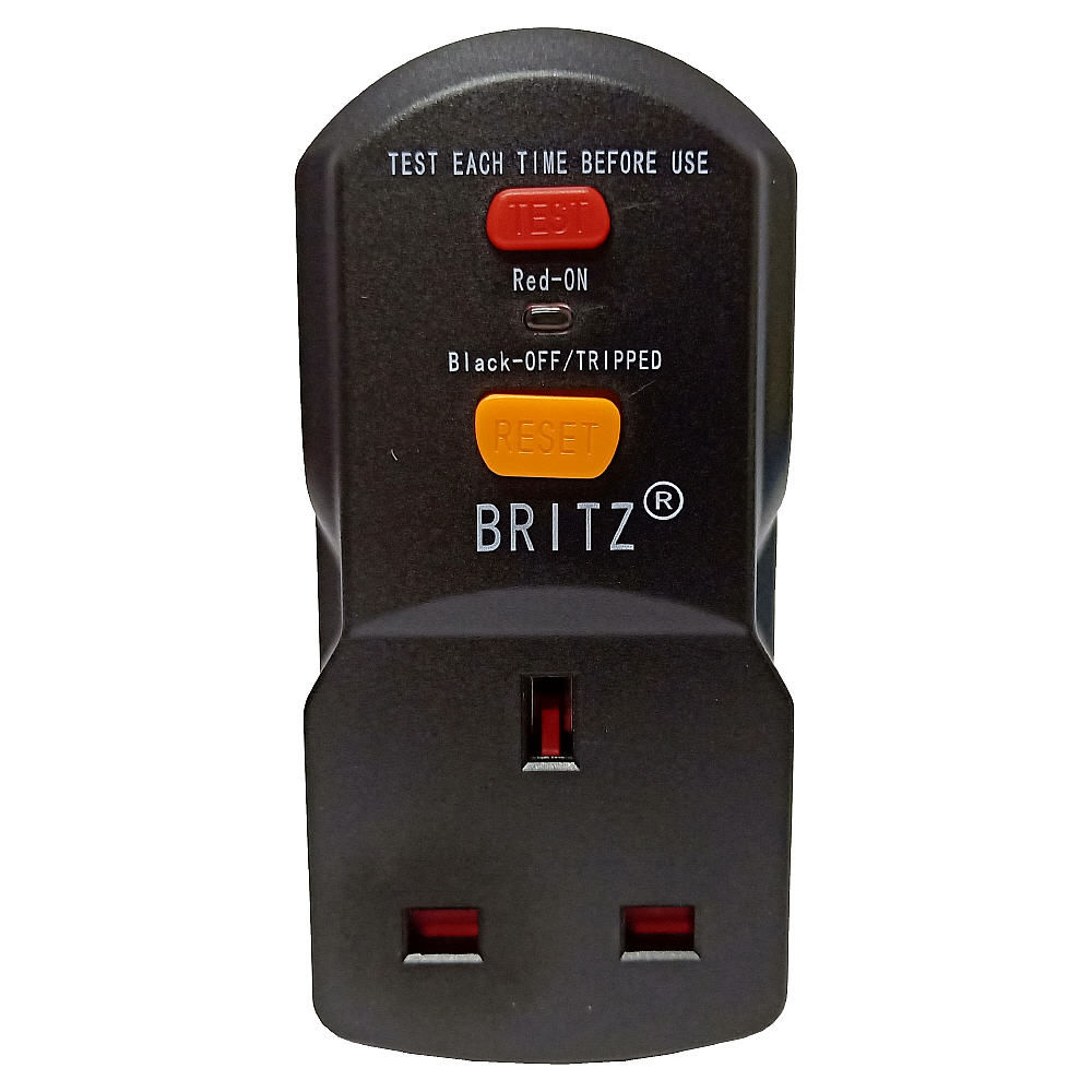 BRITZ RCD11 Safety RCD Adaptor (ELCB) BK