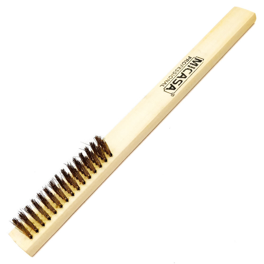 Copper Wire Brush 4 Rows (Wooden Handle) 15329