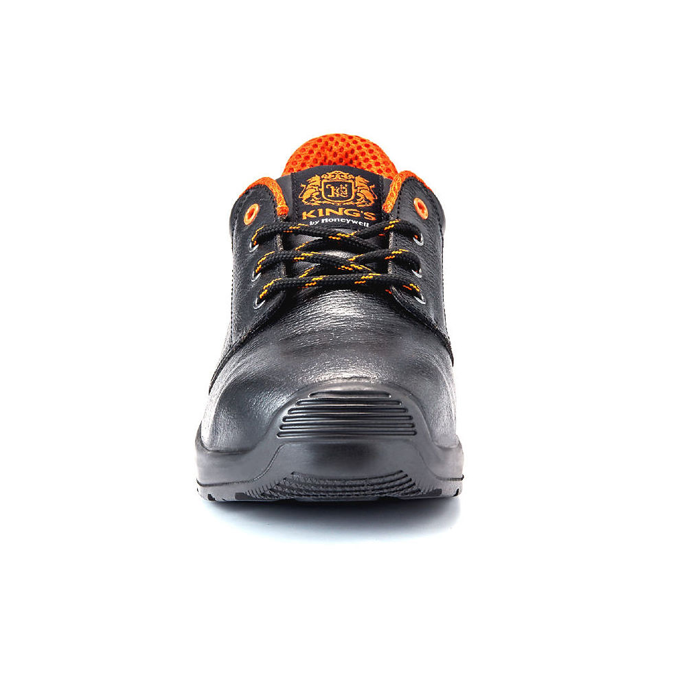 Thumbnail: King's KWS200 Black Lowcut Laceup SD Shoe Front