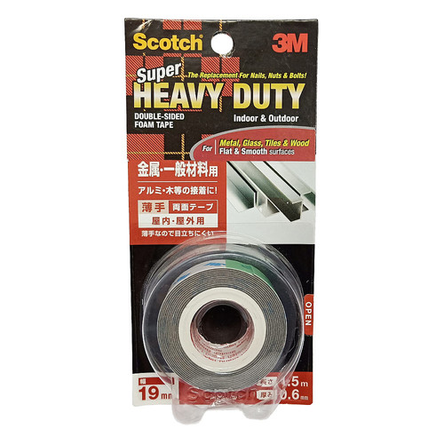 3M Scotch KKD19 Super Heavy Duty DoubleSided Foam Tape 19mm by 1.5m