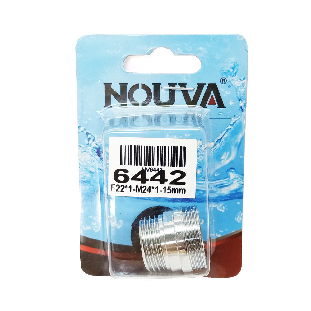 6442 F22X1-M24X1-15mm Chrome Brass Fitting