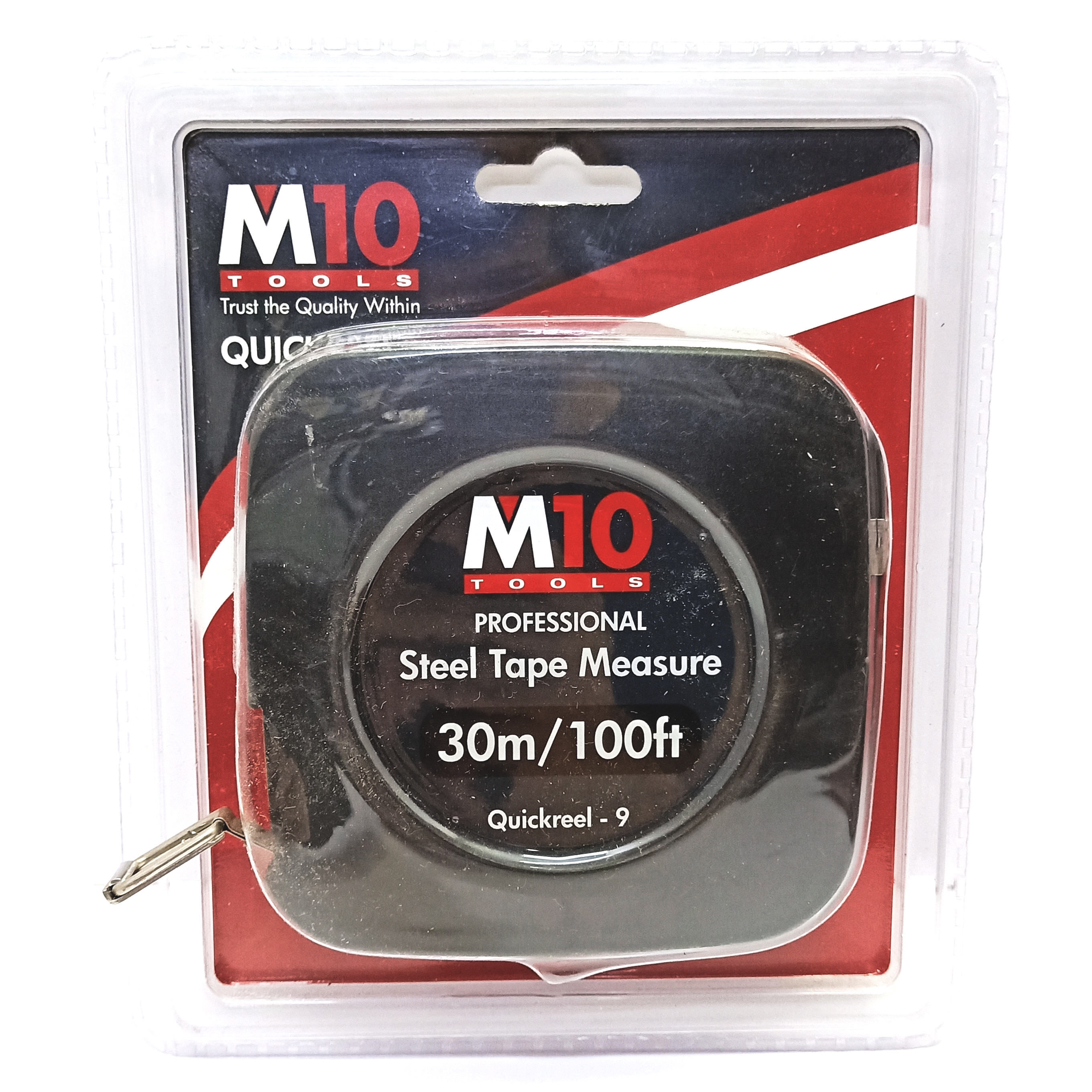 M10 30M (100FT) QUICKREEL-9 Steel Tape Measure