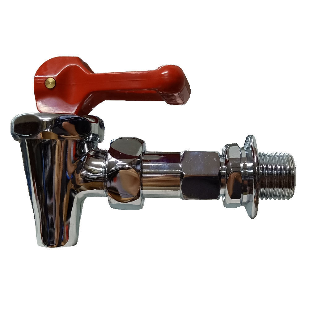 2850 1/2'' CP Brass Kettle Cock (Red Handle)