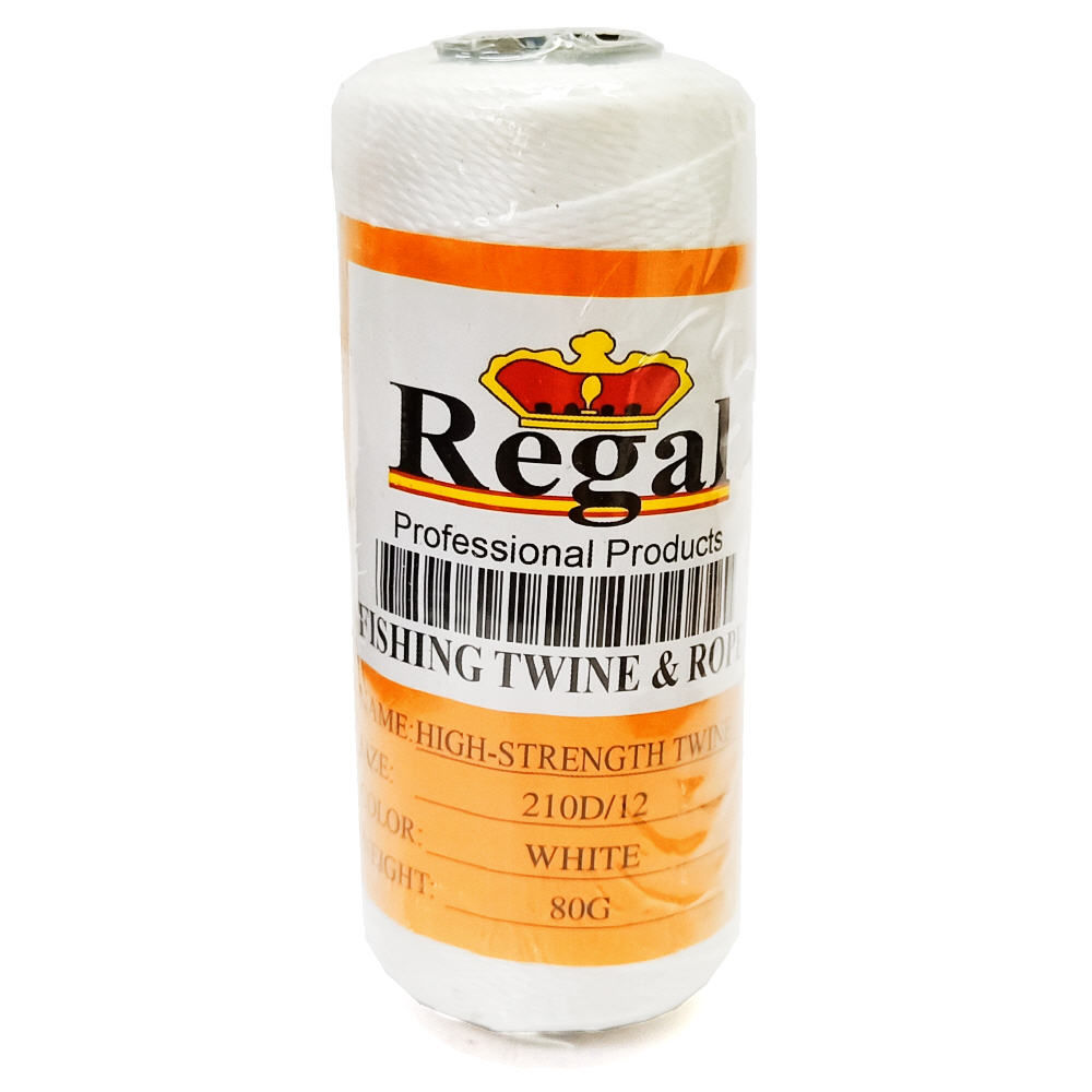 Regal Fishing Twine & Rope 210D 12 White 80G