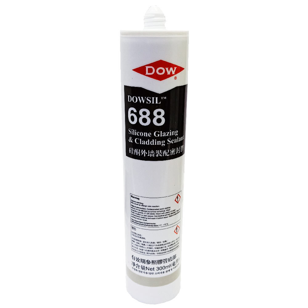 Dow 688 White Silicone Glazing & Cladding Sealant 300ml