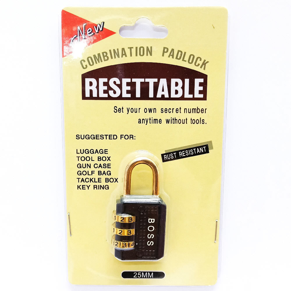 BOSS 321 Resettable Padlock CY-1502 25mm