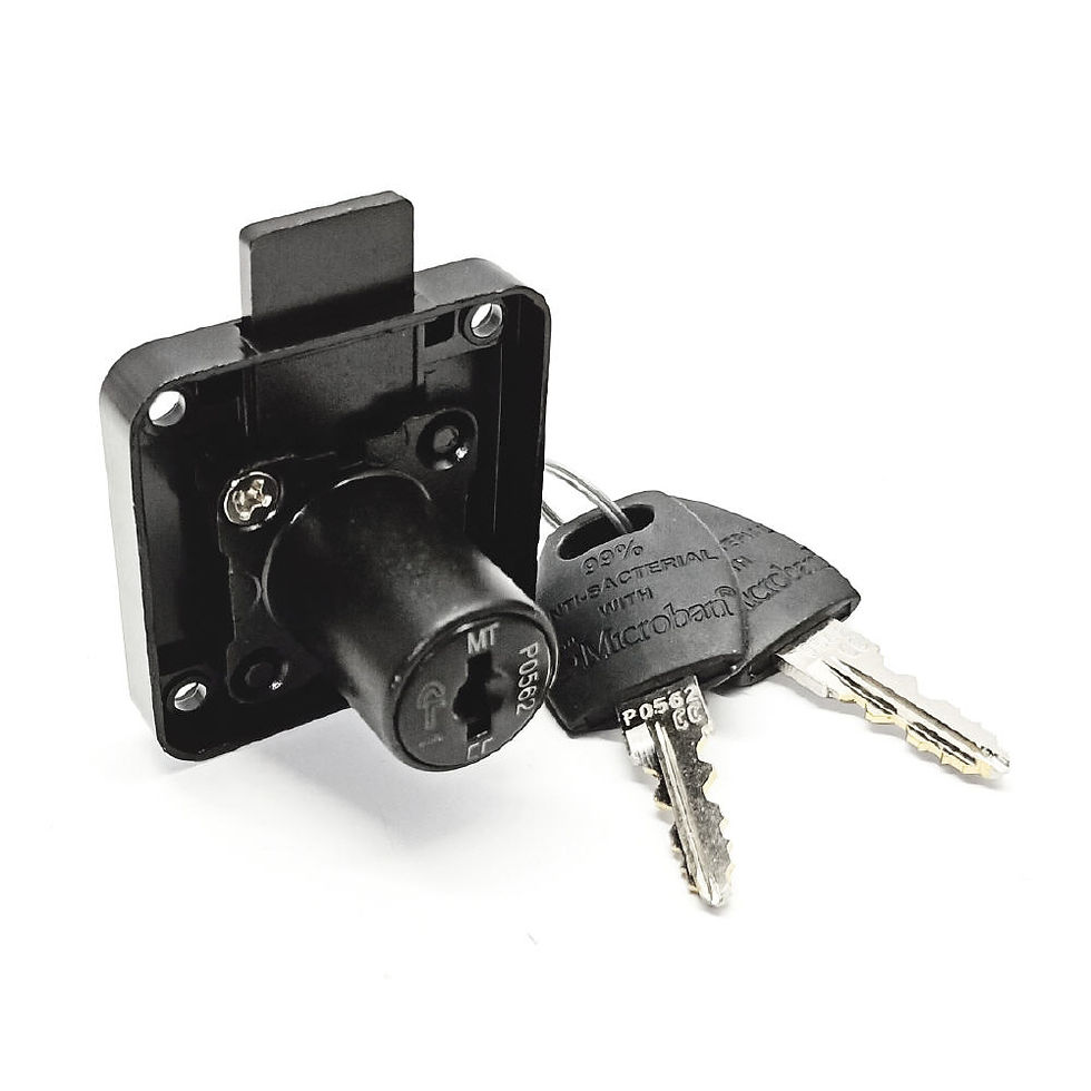 Cyber Lock 601-22 Black Square Drawer Lock