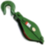 GSP-4 Snatch Block 4" Single Pulley with Hook SWL 1T (Green)