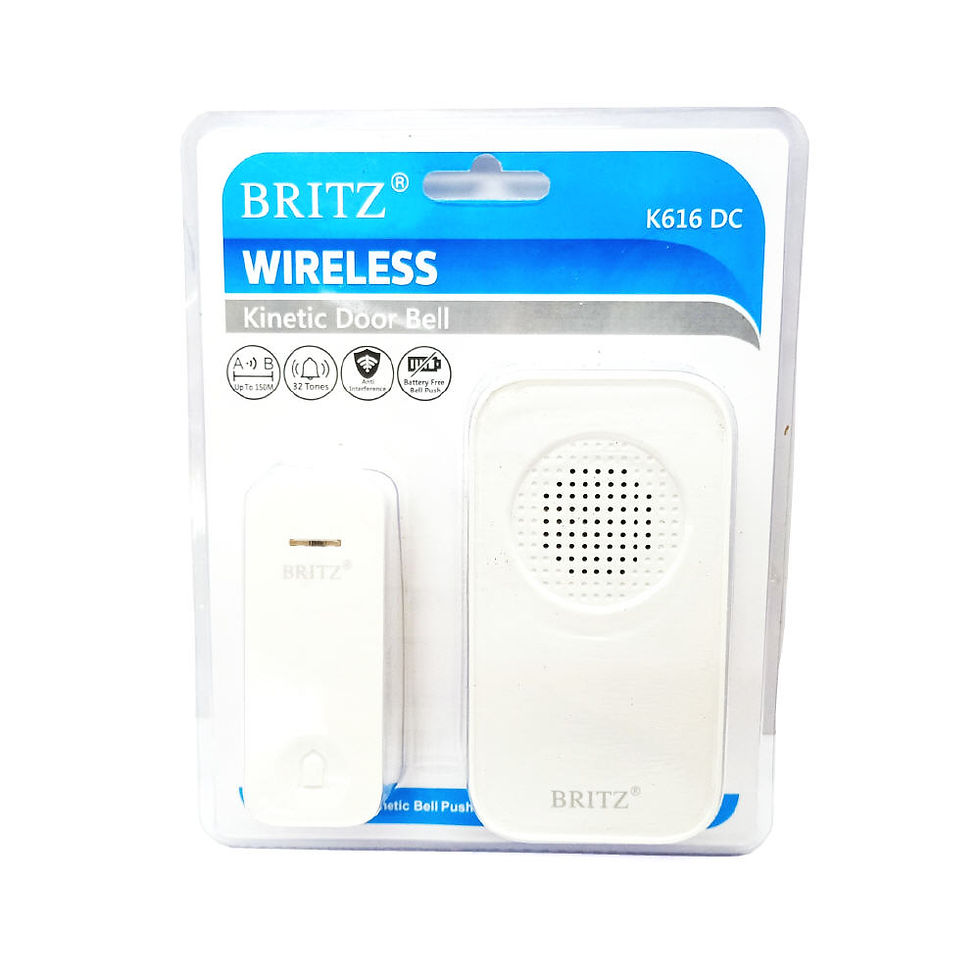 BRITZ K616DC Wireless Kinetic Door Chime
