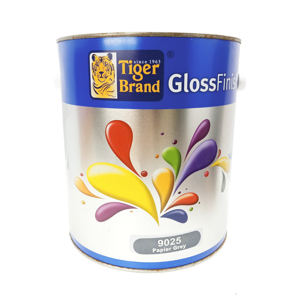 Tiger Brand GlossFinish 9025 Papier Grey 3.5L