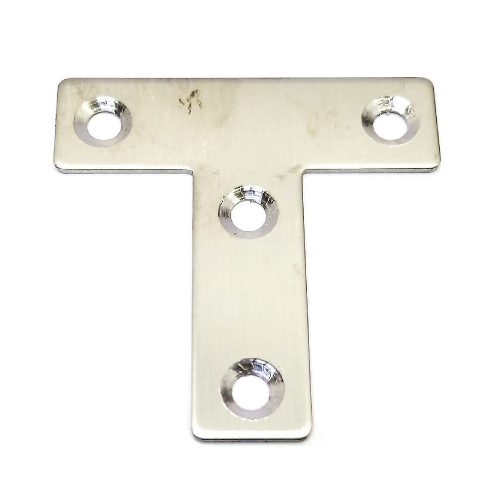 SS 50x50x15x1.5MM Flat T Bracket 5PCS (Pack)