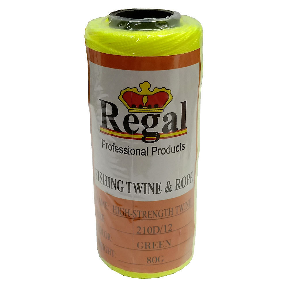 Regal Fishing Twine & Rope 210D/12 Green 80G