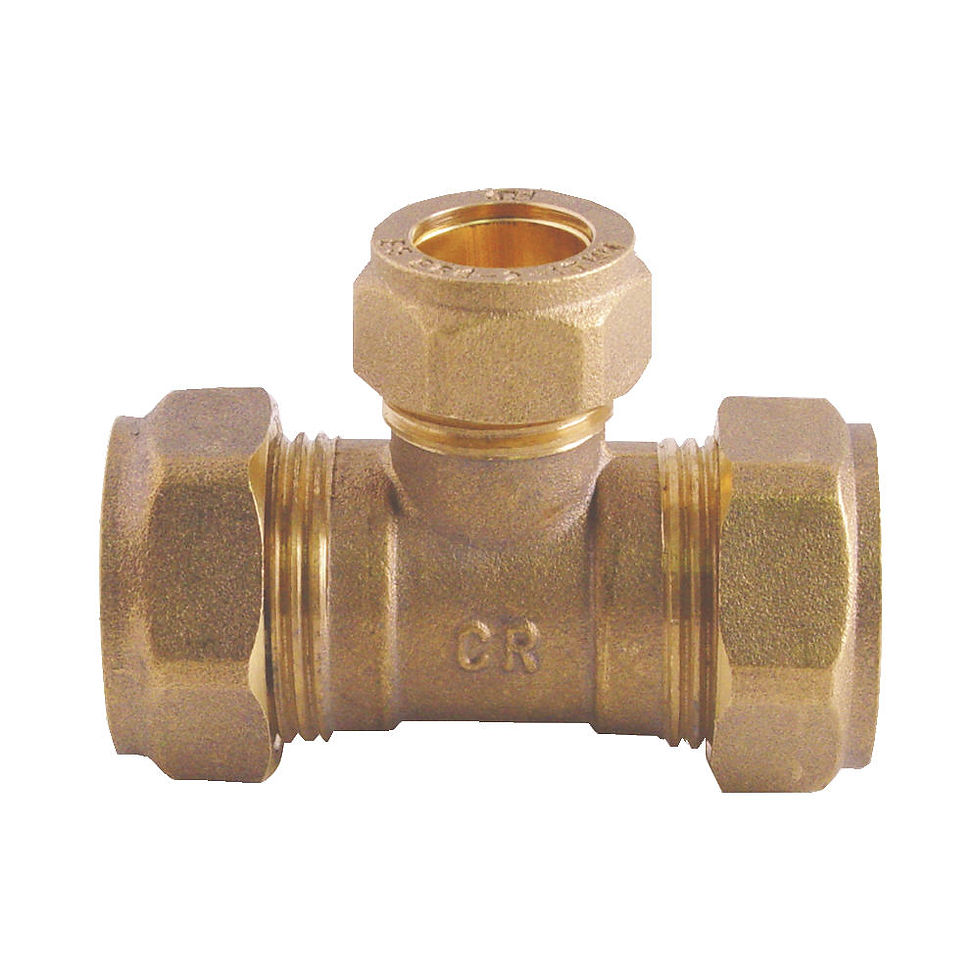 5042 22x22x22mm Brass CxCxC Tee