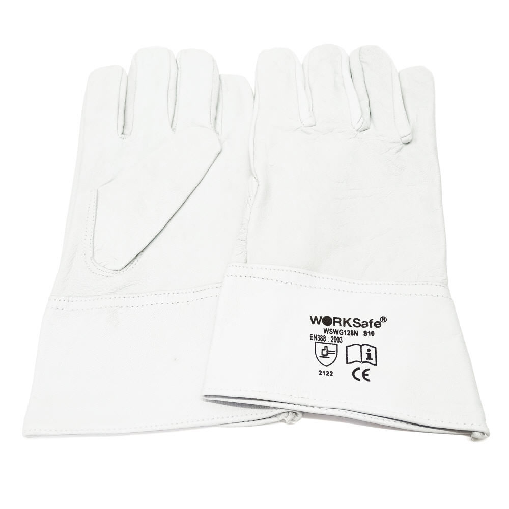 WorkSafe Goatskin Premium Leather Glove Natural Size 10