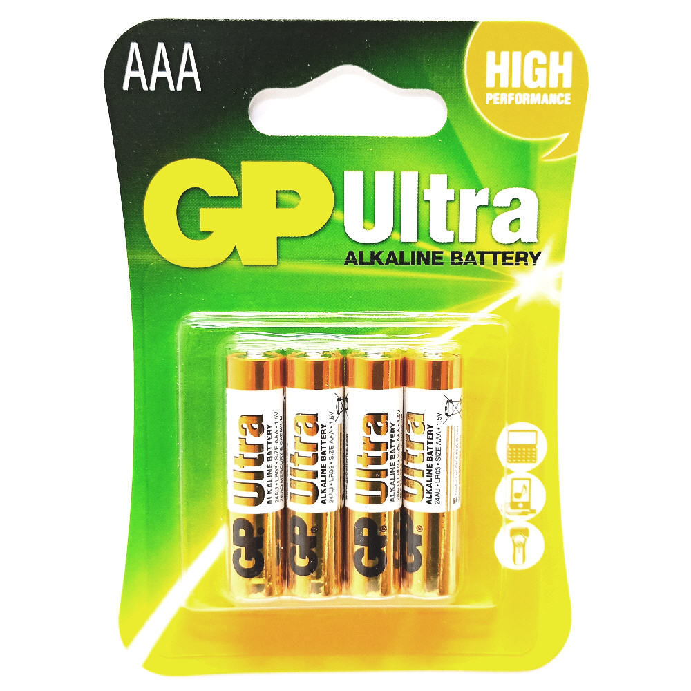 GP-24AU-4AAA GP Ultra Alkaline Batteries