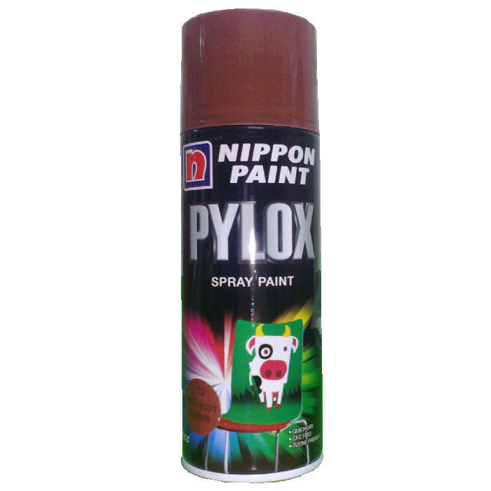 Nippon Paint Pylox Spray Paint 12 AntiRust Brown 400CC Li Fong Hardware