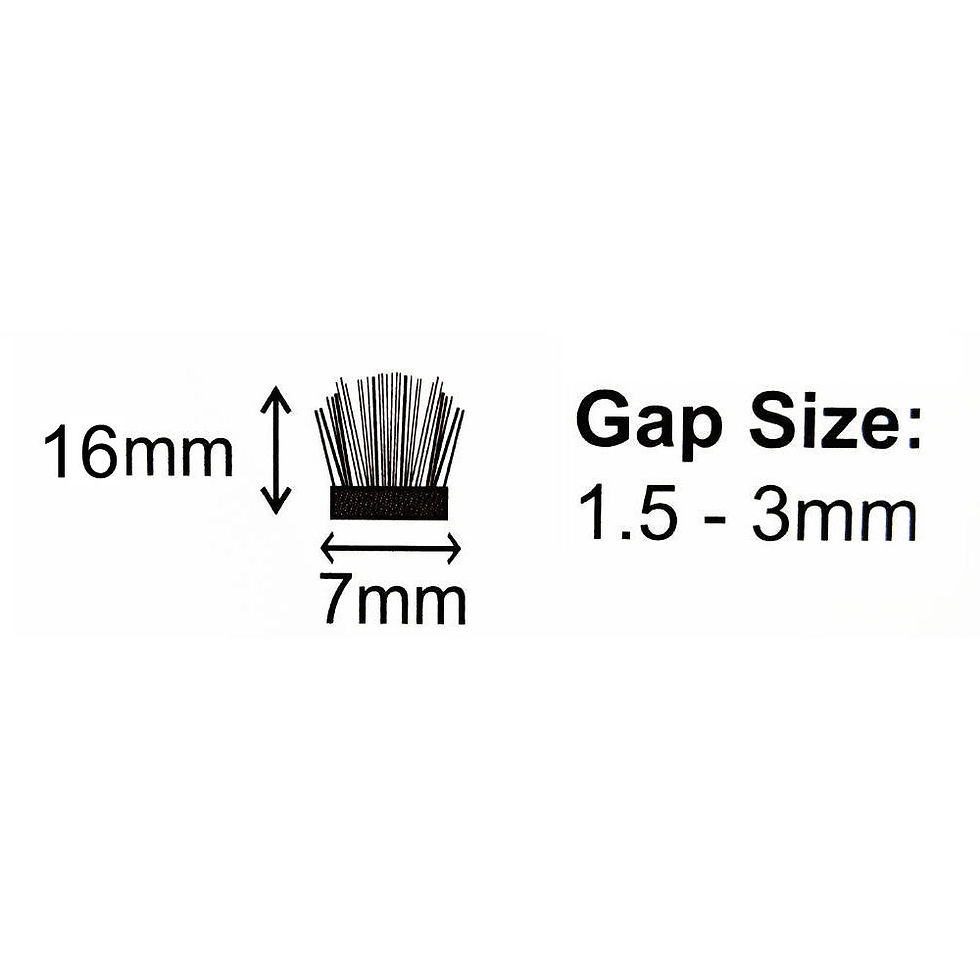 SL-P716X/M SMF Black Lia-tech 7x16mm 3P Pile Weatherstrip