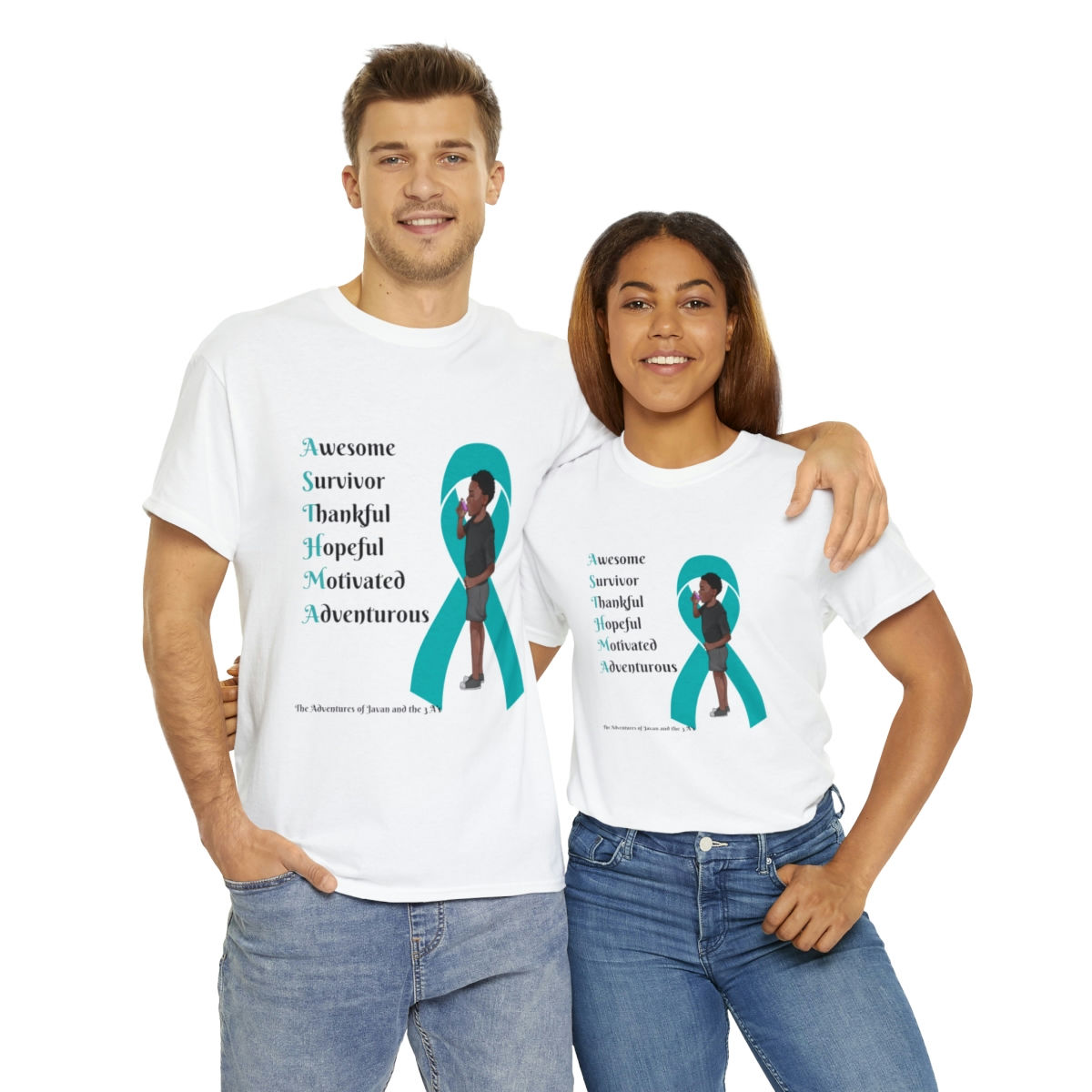 Unisex Heavy Cotton Tee Asthma Awareness