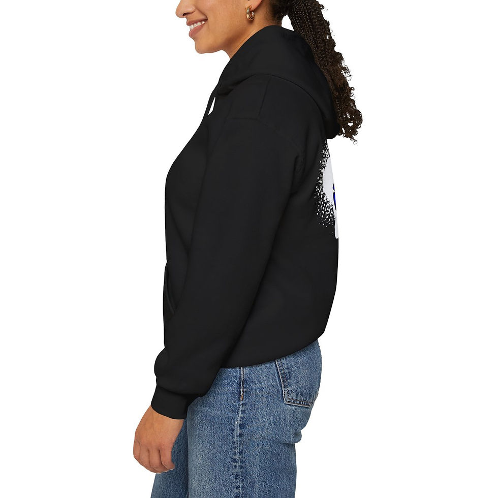 Thumbnail: Unisex™ Hooded Sweatshirt - I'm not limited by my conditions" Black and Gray 