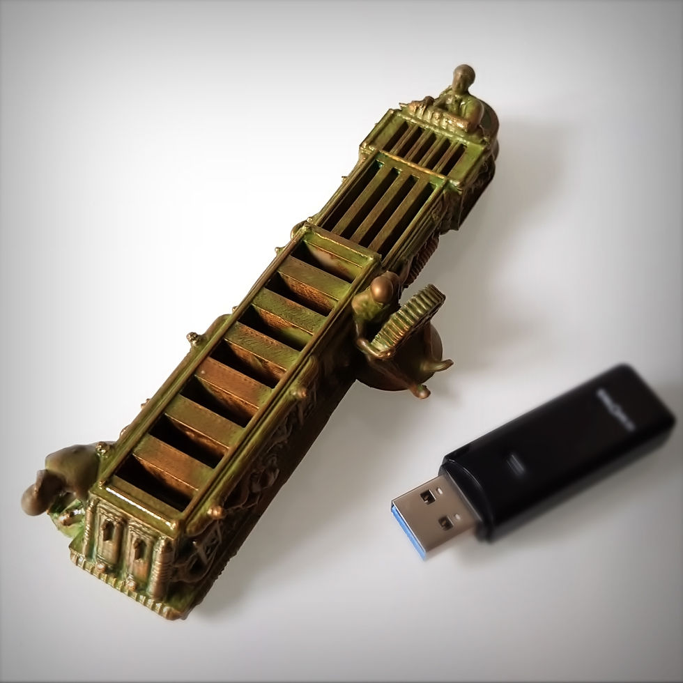 Miniatura: Steampunk USB holder.